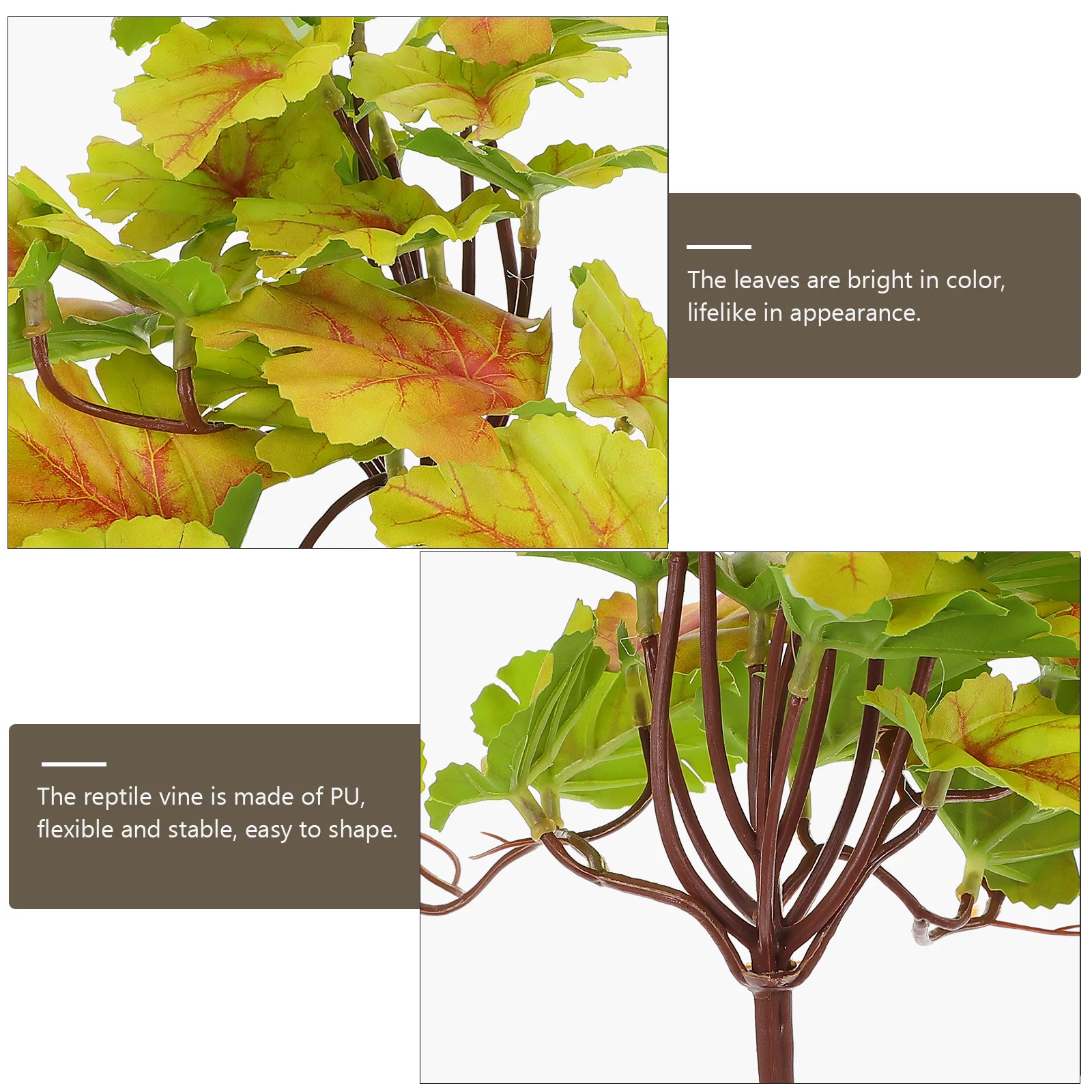 

2pcs Simulation Plants Decor For Reptile Habitat Artificial Landscape Plants Reptile Box Accessories Pet Case Ornament Supplies