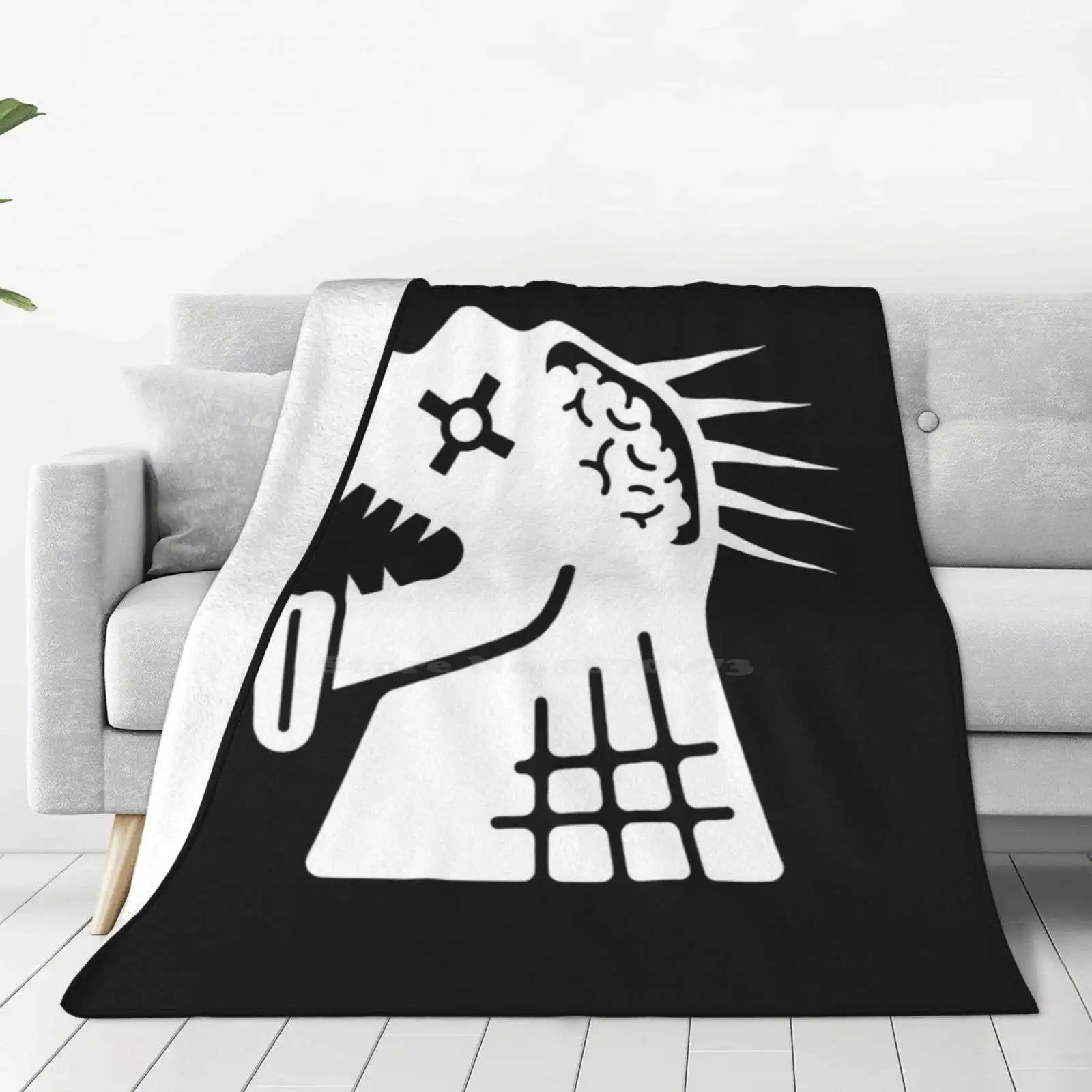 

Kaiman Bw Trend Style Funny Fashion Soft Throw Blanket Dorohedoro Manga Hayashida Demon Dark Goth Metal Caiman Monster Kondo