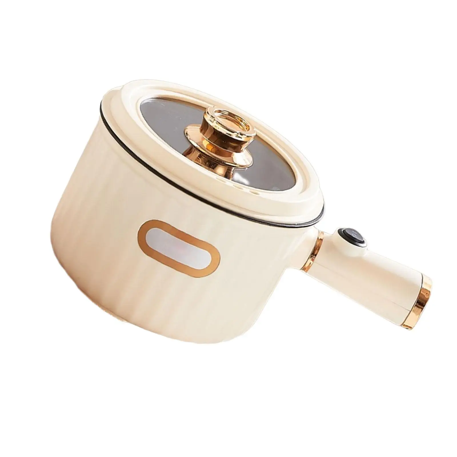 Elektrischer Kochtopf, 1,6 l, Haushalts-Elektroherd, Mehrzweck-Antihaft-Elektropfanne für Haferflocken, Nudeln, Ramen