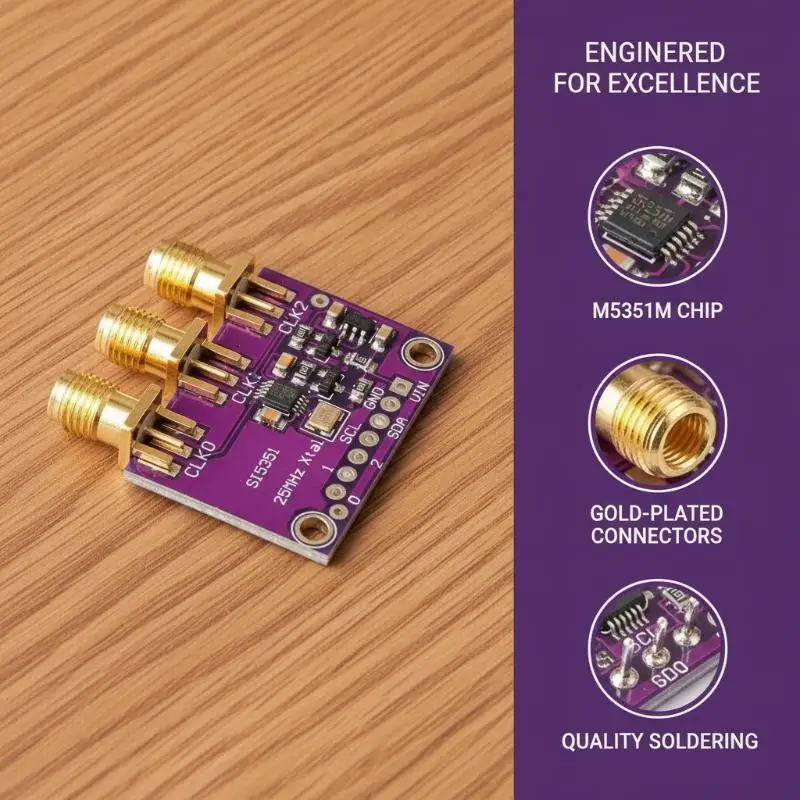 1 Set DC3-5V CJMCU-5351 Si5351A Si5351 I2C Clock Generator Breakout Board Module