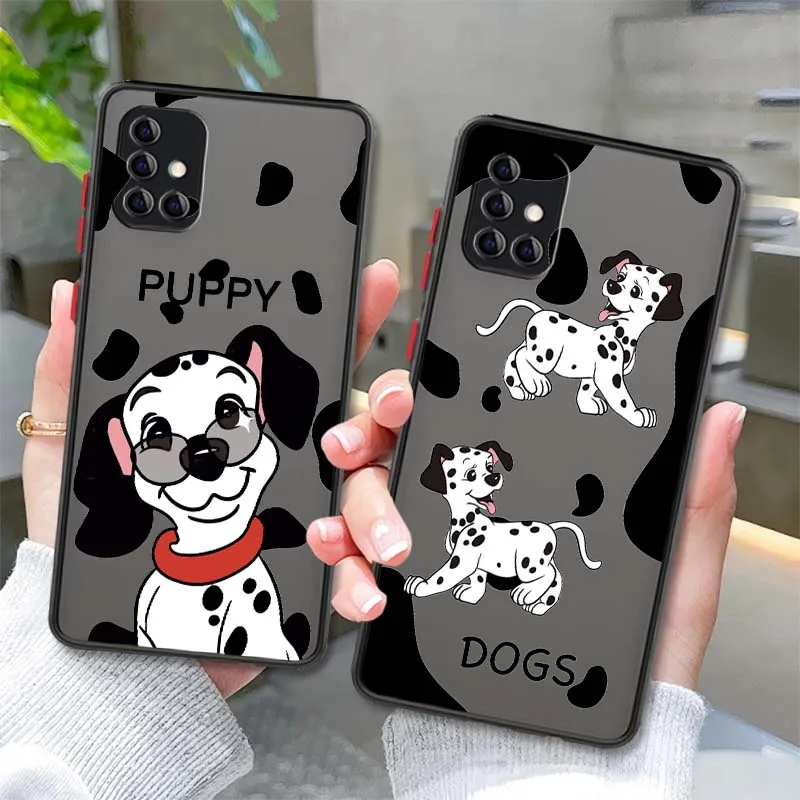 

101 Spotted Dog Disney Cute For Samsung A73 A72 A71 A55 A54 A53 A52 A51 A35 A25 A15 A14 5G Frosted Translucent Phone Case