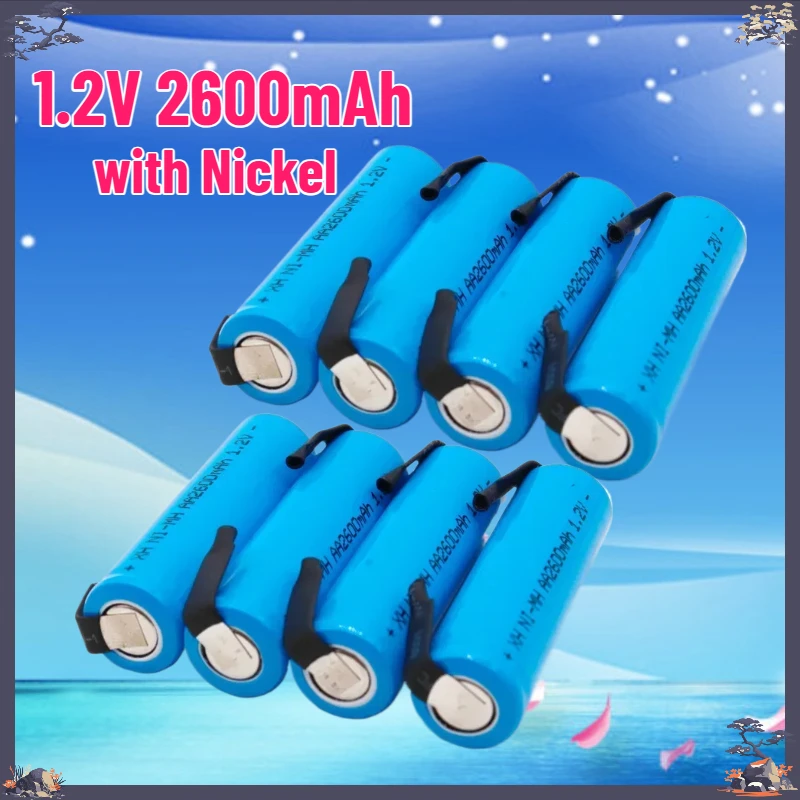 

1.2V 2600mAh AA Nickel Hydrogen Rechargeable Battery Spot Welding Connection for Shaver Battery with Nickel