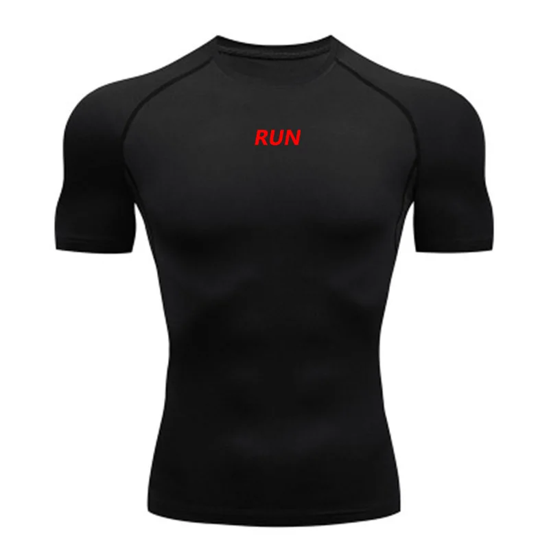 2026 new Men Compression Running T Shirt Fitness Tight Short Sleeve Tshirt Training Jogging Shirts Gym Sportswear Quick Dry