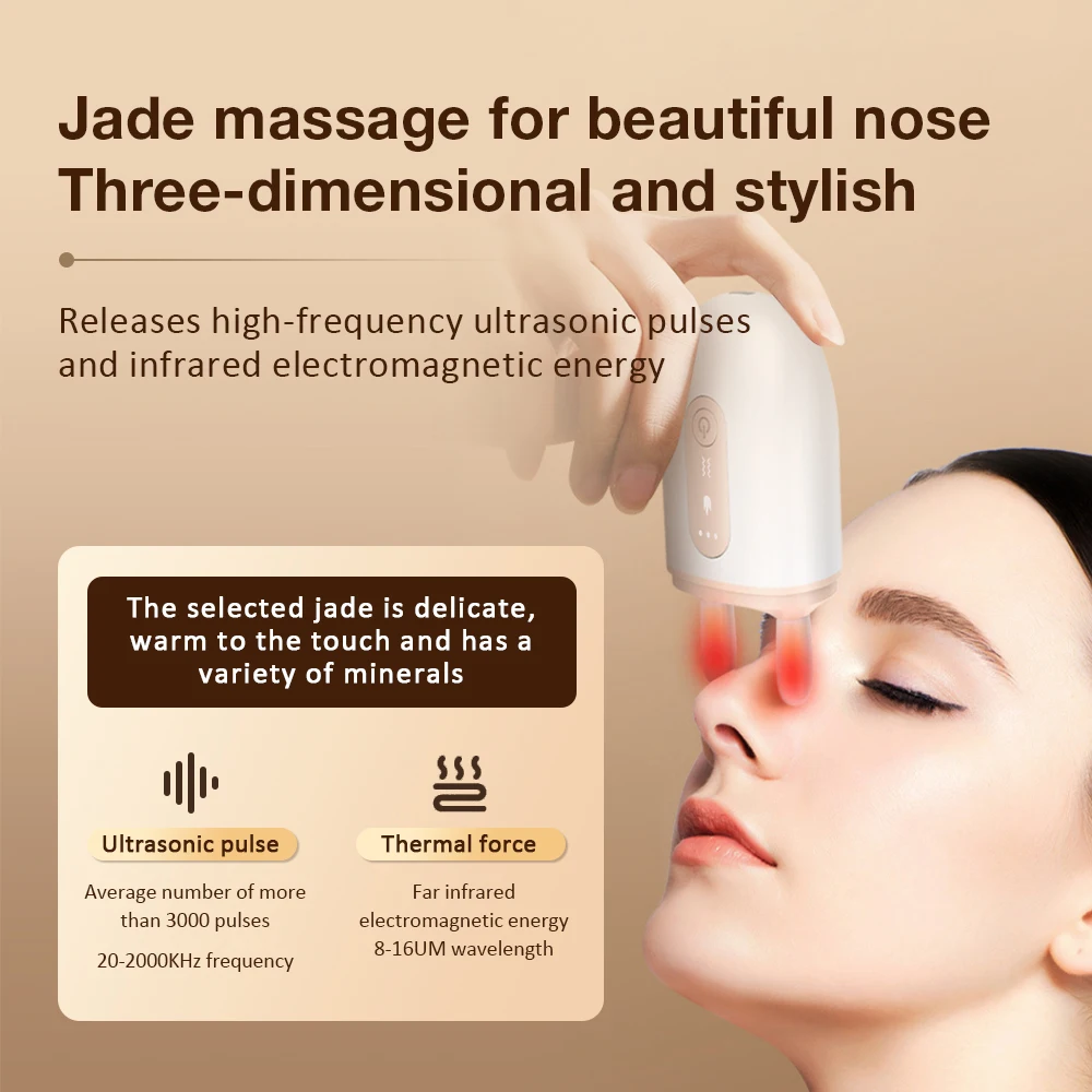 Electric Face Lifting Scraping Massage Red Light Heated Lifting Massage Reduce Nose Puffiness Trigger Point Vibration Massager