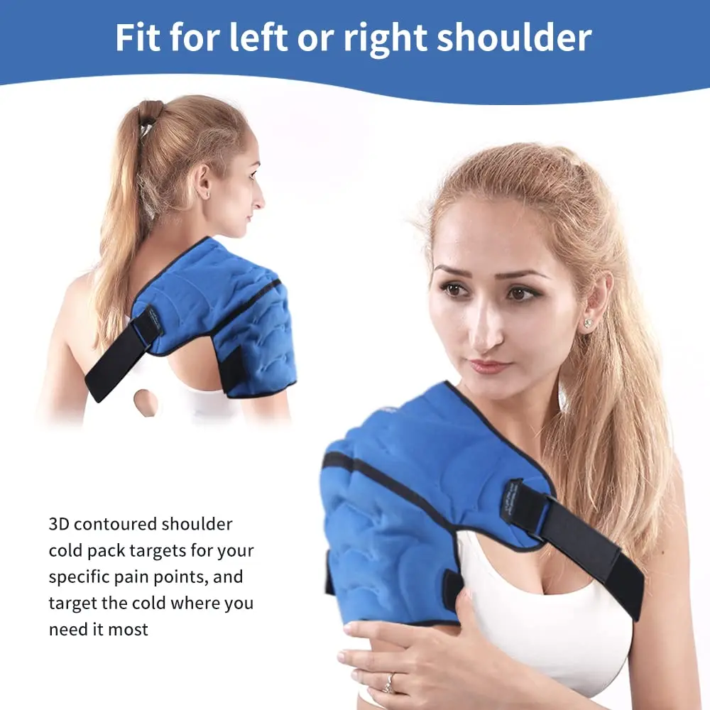 NEWGO Ice Pack for Shoulder Injuries Cold Gel Wrap Hot Cold Compression Therapy for Shoulder Bursitis Swelling Pain Relief New