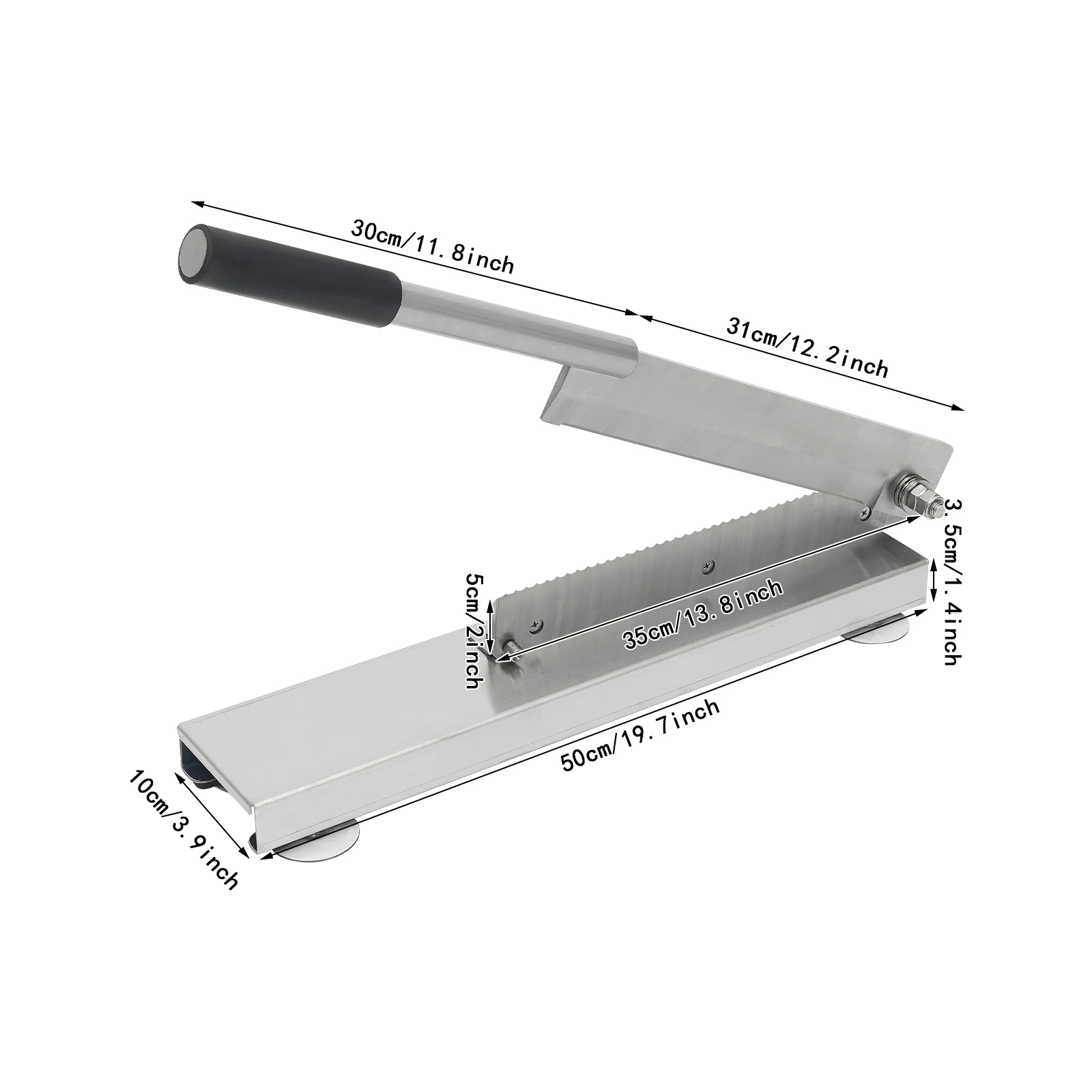 Manual Bone Chopper, Heavy-Gauge Steel Build, 35cm/13.8" Rib Cutting Blade – Designed for High-Volume Use in Butcheries, Grocery Chains, and Wholesale Facilities