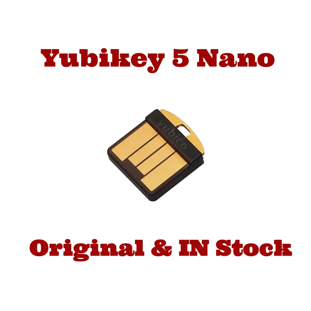 Yubico-llave de seguridad Yubikey 5 Nano USB A, certificado FIDO 2, certificado FIDO Universal 2nd Factor (U2F)