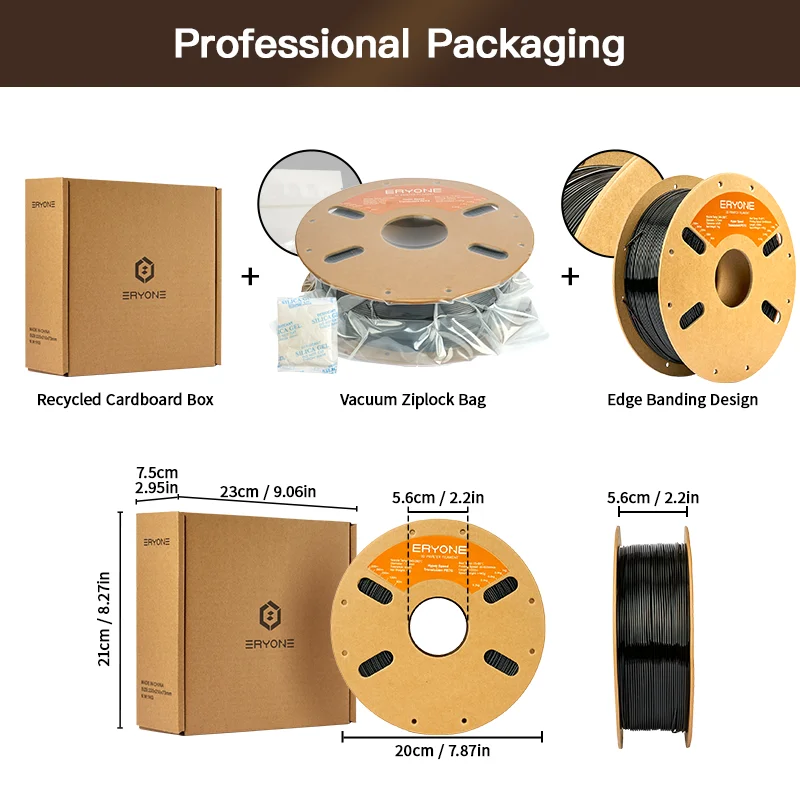 ERYONE 3KG PETG Przezroczysty Filament do Drukarek 3D Serii High-Speed, Dostępny w Wielu Kolorach, Maksymalna Prędkość Druku 500mm/s, 1KG/rolka — zdjęcie produktu 6