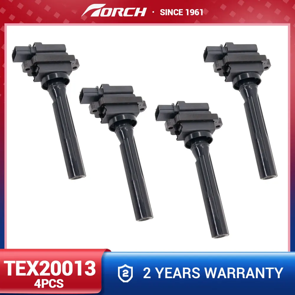 

4PCS Torch Ignition Coil TEX20013 Replace for 3341077E21 33410-77E21 33410-77E20 33410-77E22 88921380 UF237 UF237T UF547 C1159