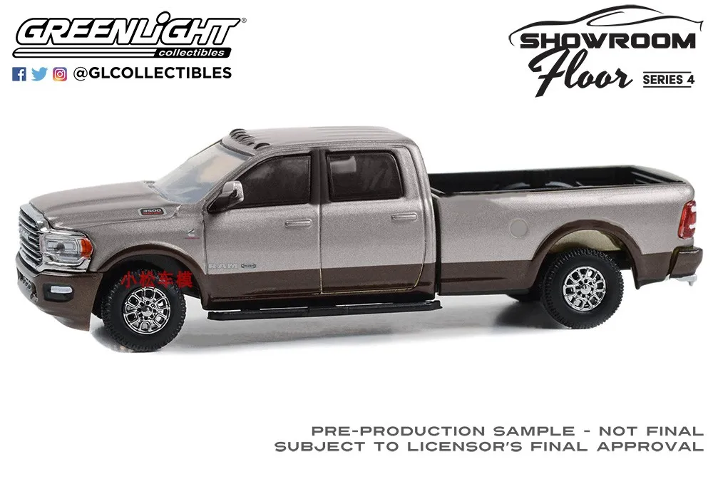 1: 64 Exhibition Hall Flooring Series 4-2023 Ram 3500 Limited Longhorn Alloy car model collection gift ornaments