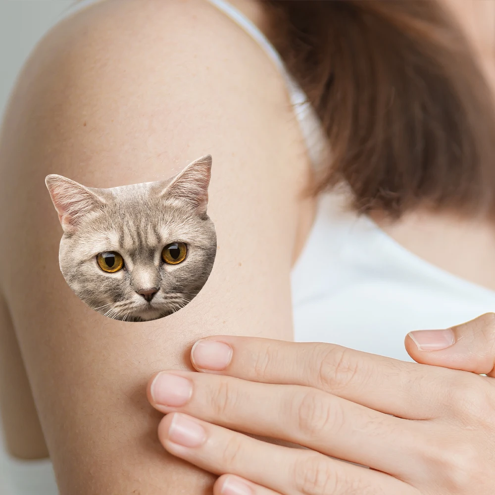 15pcs Custom Pet Photo Temporary Tattoos Personalized Your Pet As Sticker Design for Dog & Cat Lovers Pet Birthday Parties Decor - Image 3