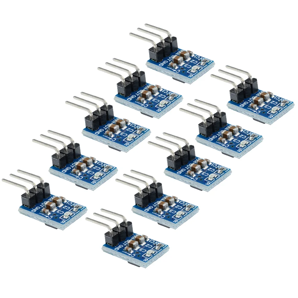 10 buah modul Buck catu daya Step-Down DC-DC 5V hingga 3.3V 5V AMS1117 LDO 800MA