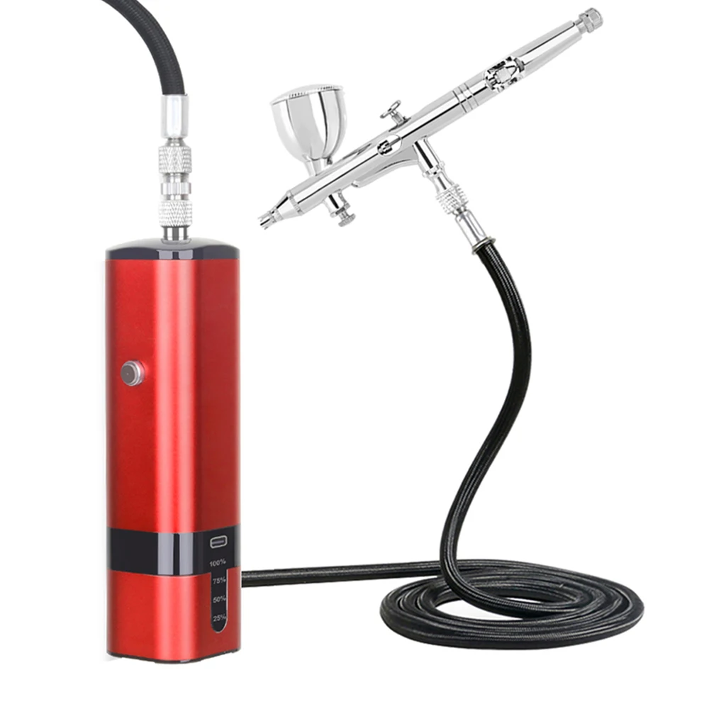 Cordless Airbrush Compressor High Pressure Psi Powerful Oxygen Infusion Apparatus Big Capacity Cup Gun Beauty Salon