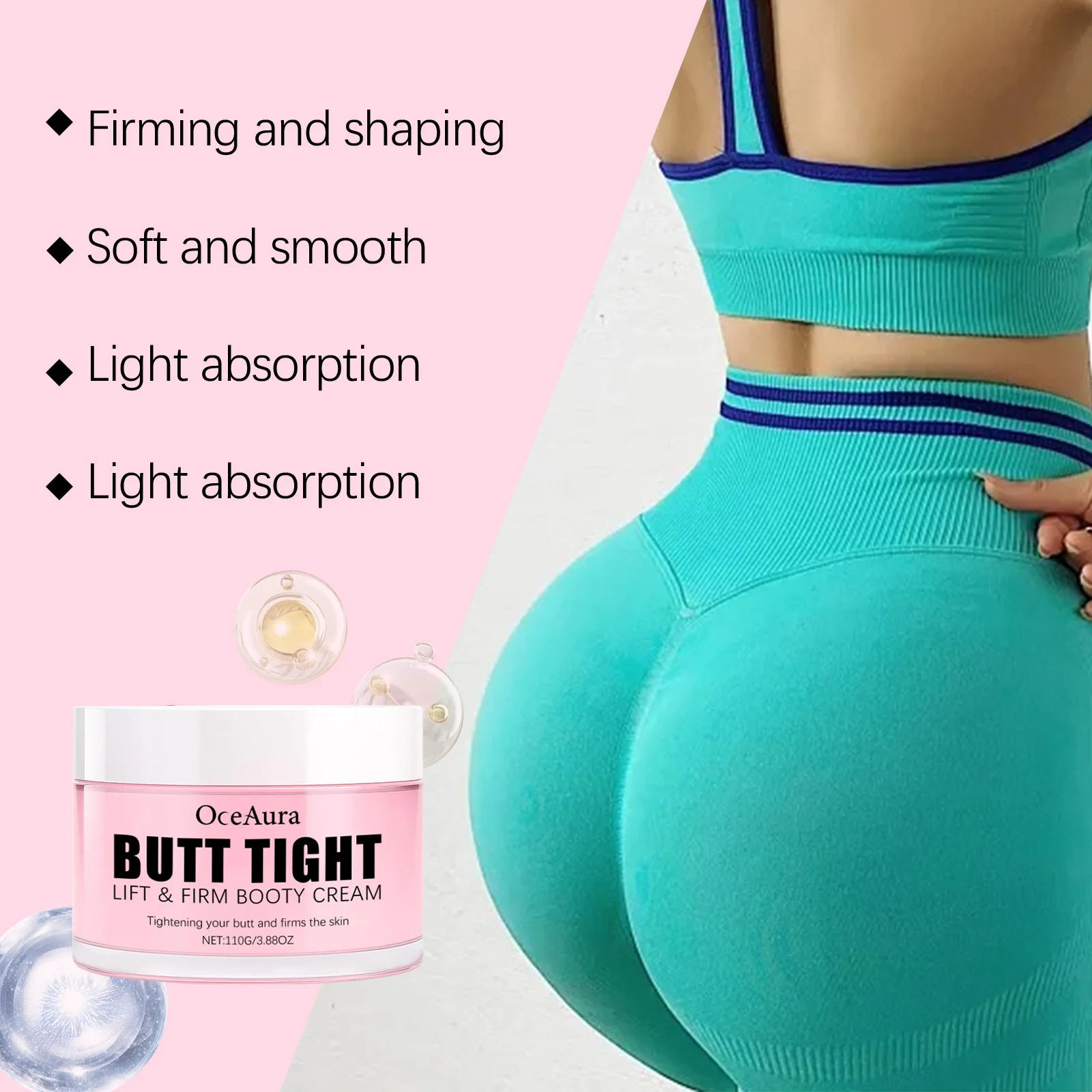 Butt Tightening Cream Butt Lift Up Firming Shaping Plump Prevent Sagging Hip Enhance Moisturizing Butt Enlargement Massage Cream
