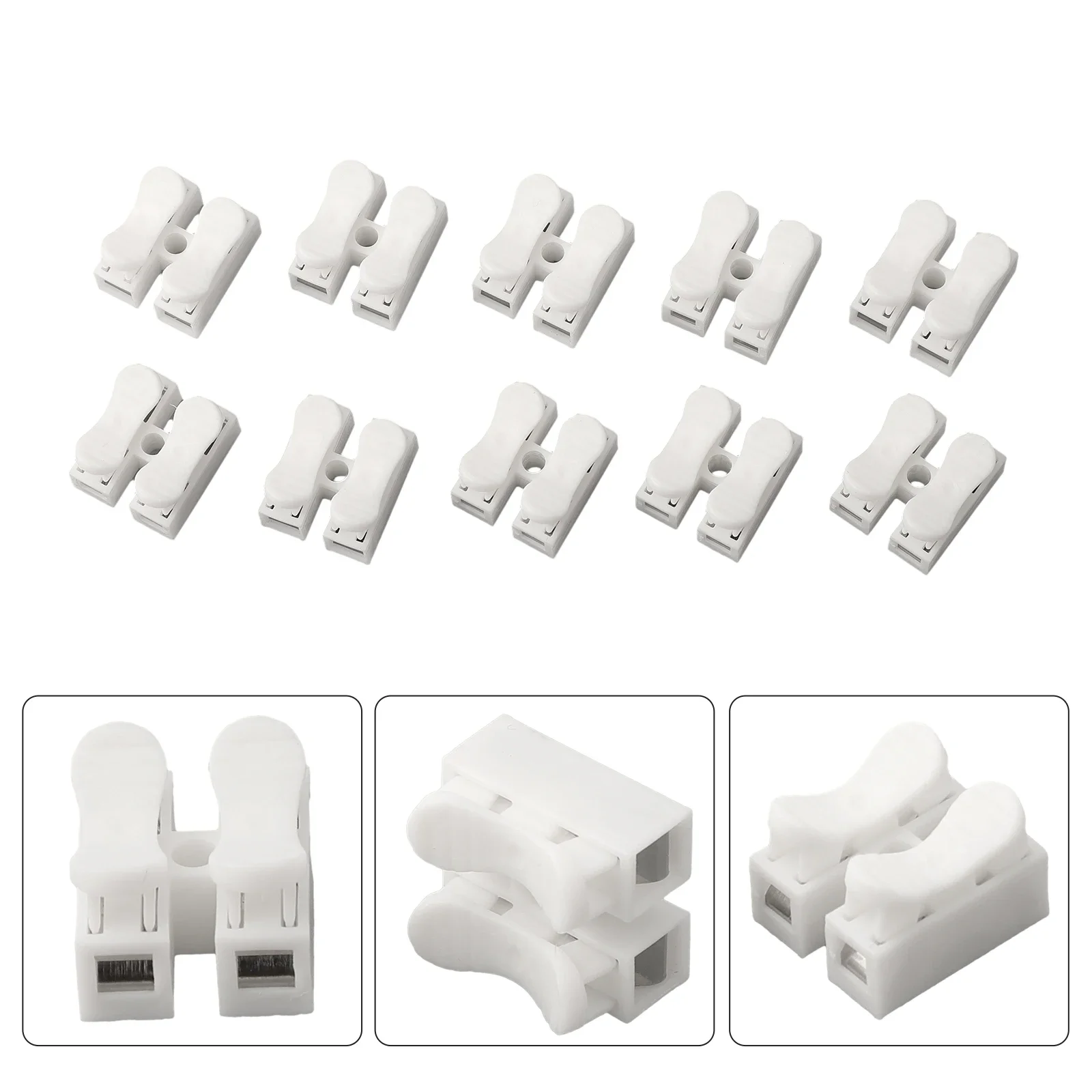 New Practical Connector LED Strip Light Terminal Block 10Pcs Cable Clamp Cable Clamp Terminal Block Strip Light