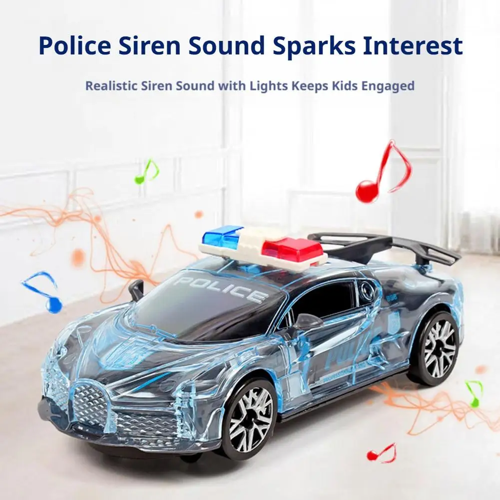 Electric Universal Wheel Toy Car With Lights & Sound | Inertial Glowing Sports Car For Kids Boys Birthday Gift Without Battery