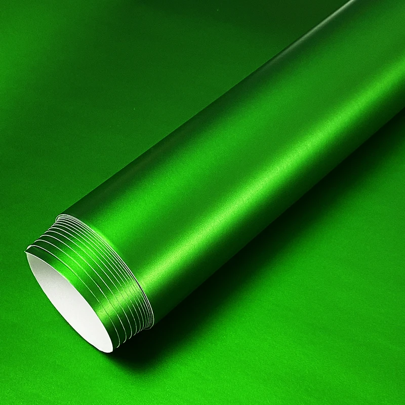 

Premium Matte Satin Chrome Metallic Greenn Vinyl Wrap Film With Air Release Self Adhesive Car Motorcycle Wrapping Sticker Decal