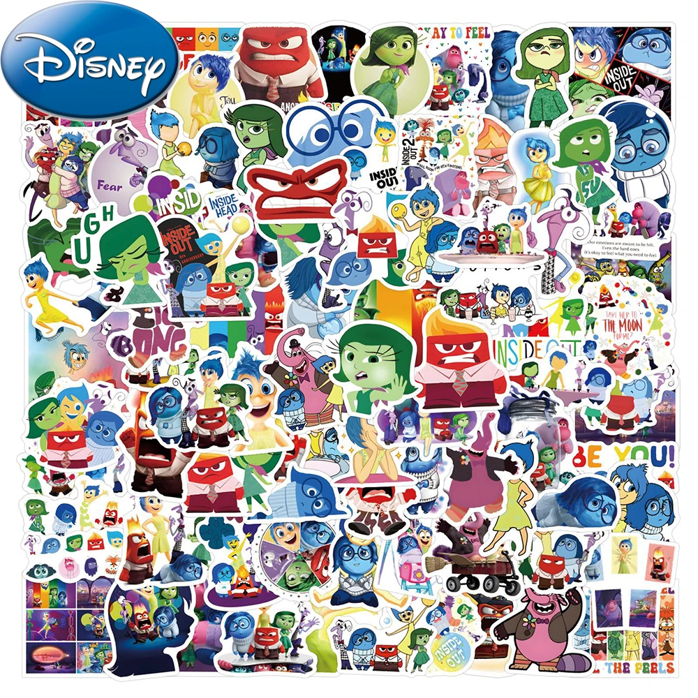 

10/30/60/120pcs Disney Inside Out 2 Cartoon Stickers Funny Kids Anime Movie Decals Water Bottle Phone Notebook Cute Sticker Toy