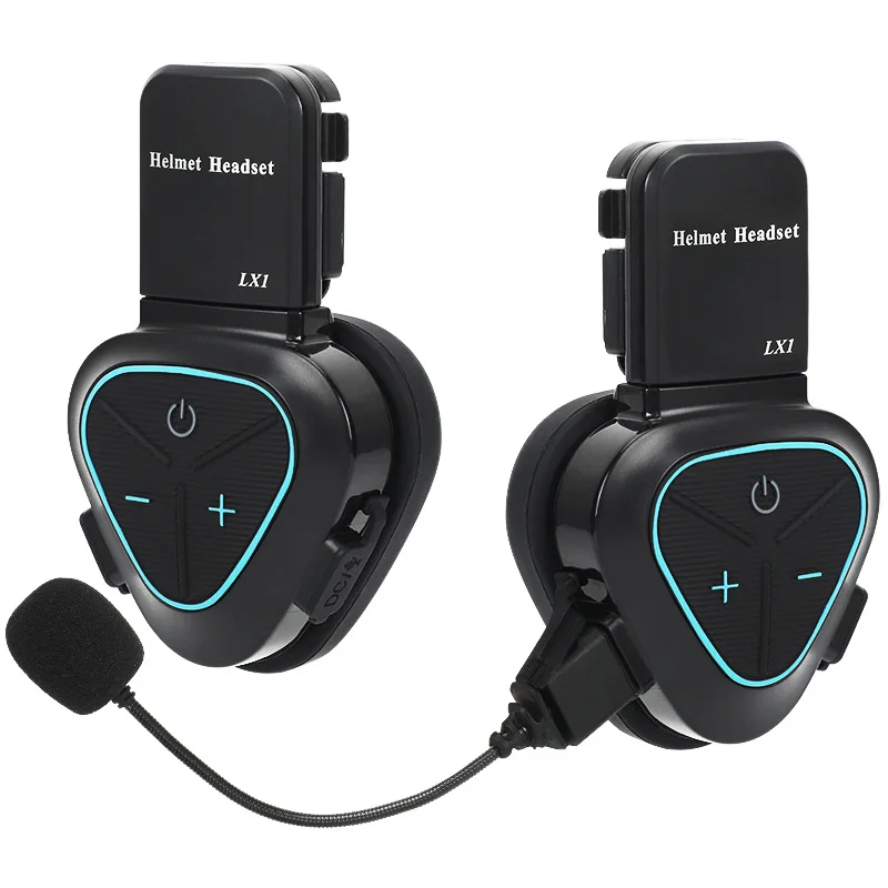 LX1 (2PCS) Motorcycle Helmet Bluetooth Headset CVC Smart Noise Cancelling Waterproof Portable for Summer Helmet Takeaway Rider