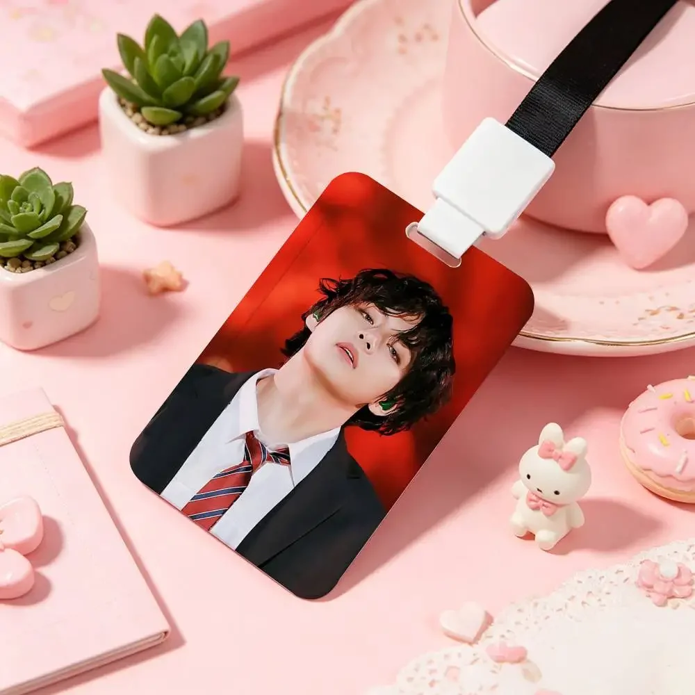 Korea E-Euphoria J-Jungkook-K And V NFC Contactless Sliding Card Sleeve For Student Cards, Bus Cards, ID Cards, And Work Permits