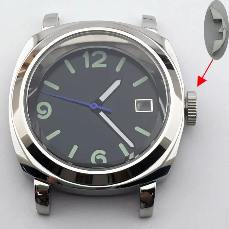 

Резиновый ремешок, 40 мм, нержавеющая сталь 316L, сапфировое стекло, серебристый корпус, водонепроницаемость 5 бар, подходит для механизмов NH35, NH36.