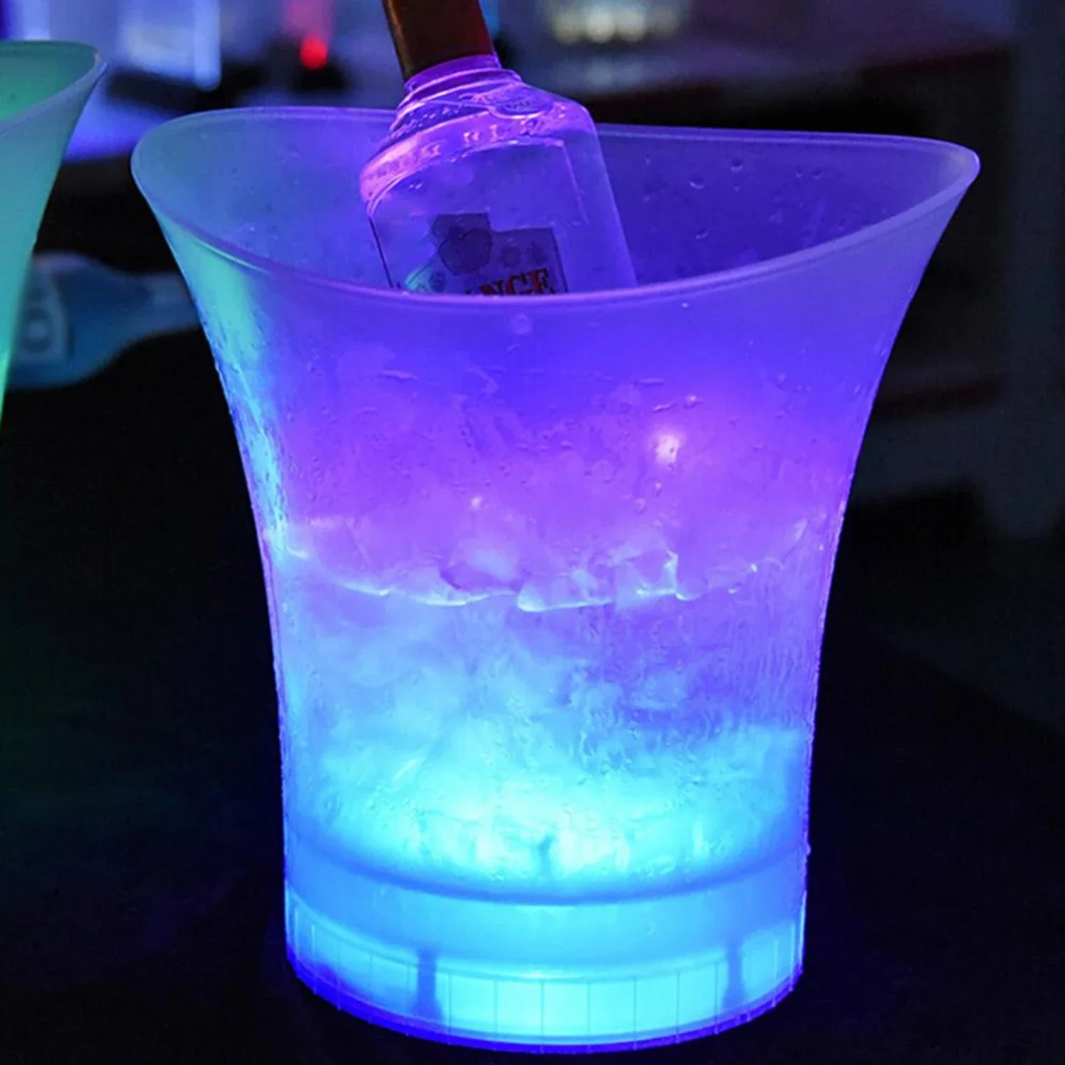 

Glowing Vibrant Multicolor LED Ice Bucket - Durable Barware Tool for Champagne, Wine, and Beer - Perfect for Parties and KTV Bar