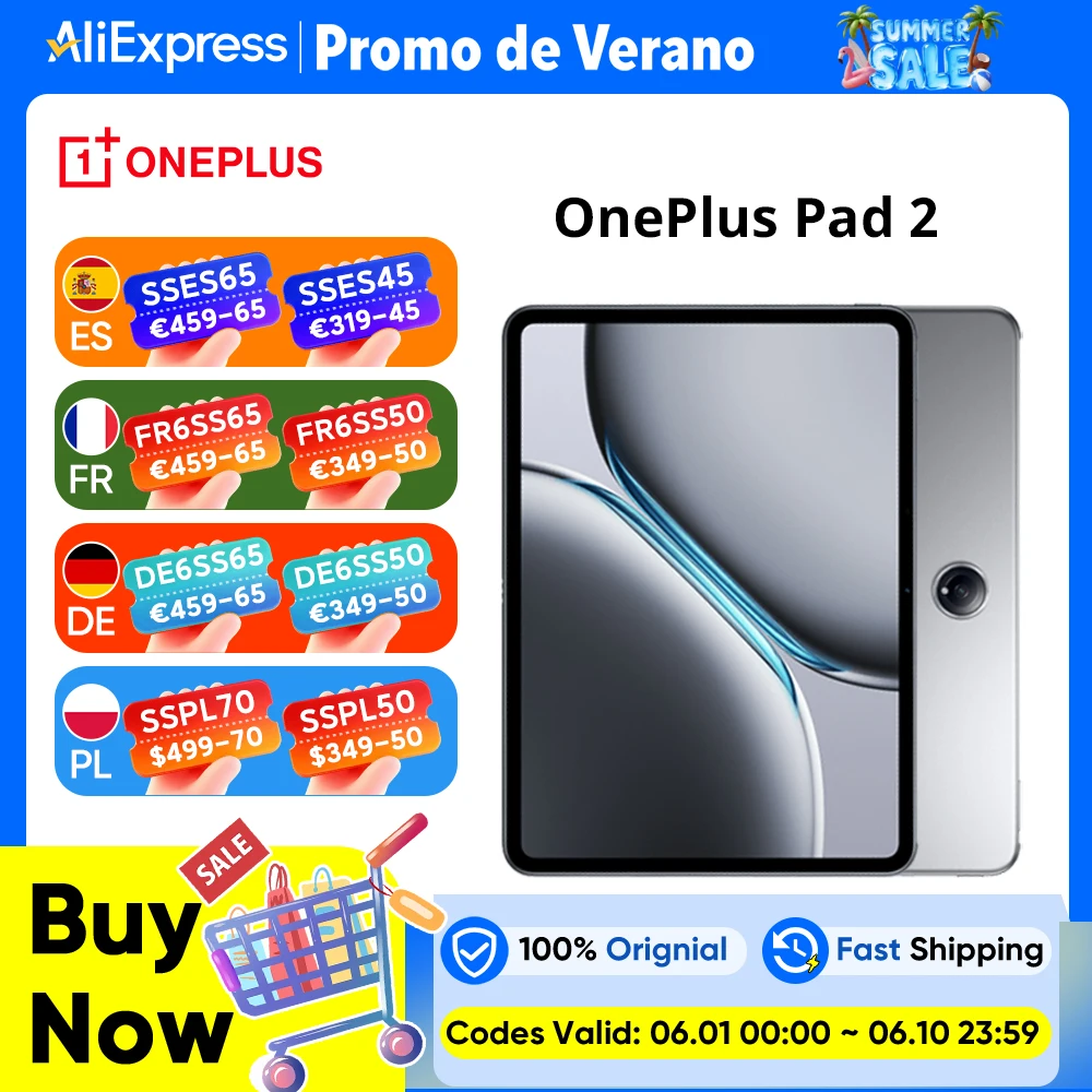 Global Version OnePlus Pad 2 Snapdragon 8 Gen 3 Chipset 3K 12.1 Inch Display 9510mAh Battery 67W SUPERVOOC 13MP Rear Camera
