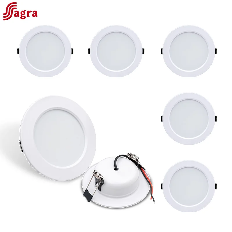 1-8pcs Led Downlight DC12V 24V AC110V 220V Recessed Ceiling Light 5W 9W 12W 15W 18W Lights Suitable for Kitchen Bathroom Mall