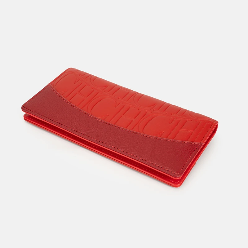 CH Red Long Wallet Large Capacity Card Holder Fashion Clutch Purse Women Daily Use Multi Card Slots image 5