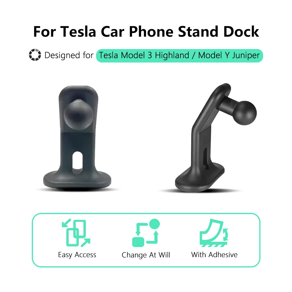Für Tesla Modell 3 Highland Modell Y Juniper 2025 Magnetische Einstellbare Auto Telefon Unterstützung Basis Halter Halterung Innen Zubehör – Detail 3