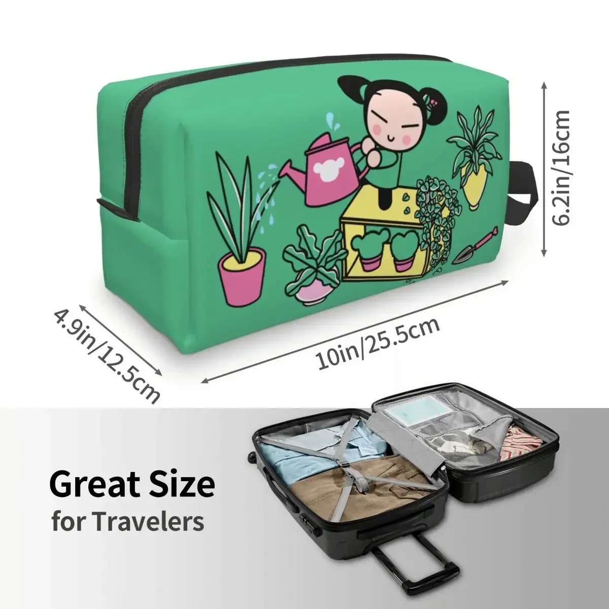 Custom Cartoon Anima Pucca Toiletry Bag Women Makeup Cosmetic Organizer Ladies Beauty Storage Dopp Kit Case