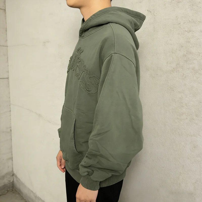 Sudadera de Algodón de Alta Calidad, Estilo Americano, con Estampado de Letras, para Otoño, Casual, de Manga Larga, para Hombre y Mujer