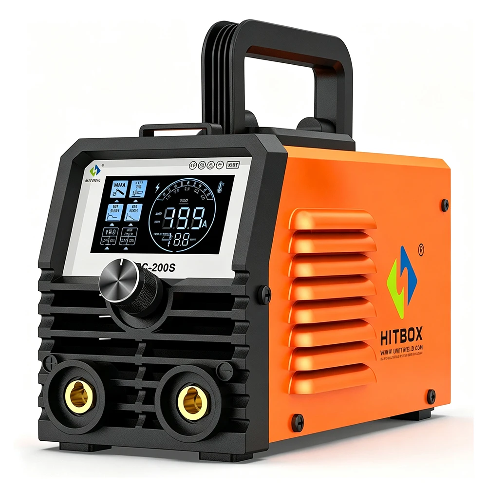 HITBOX ARC200S Schweißgerät 2 in 1 ARC MMA LIFT WIG MINI IGBT Inverter LED Digitalanzeige Tragbares Heimschweißgerät 220V 10-200A