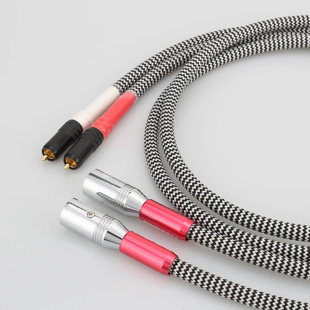 

Audiocrast A10 Hifi Silver Plated Audio Cable 2 RCA Male to 2 XLR HIFI Plug 3 Pin Male Audiophile