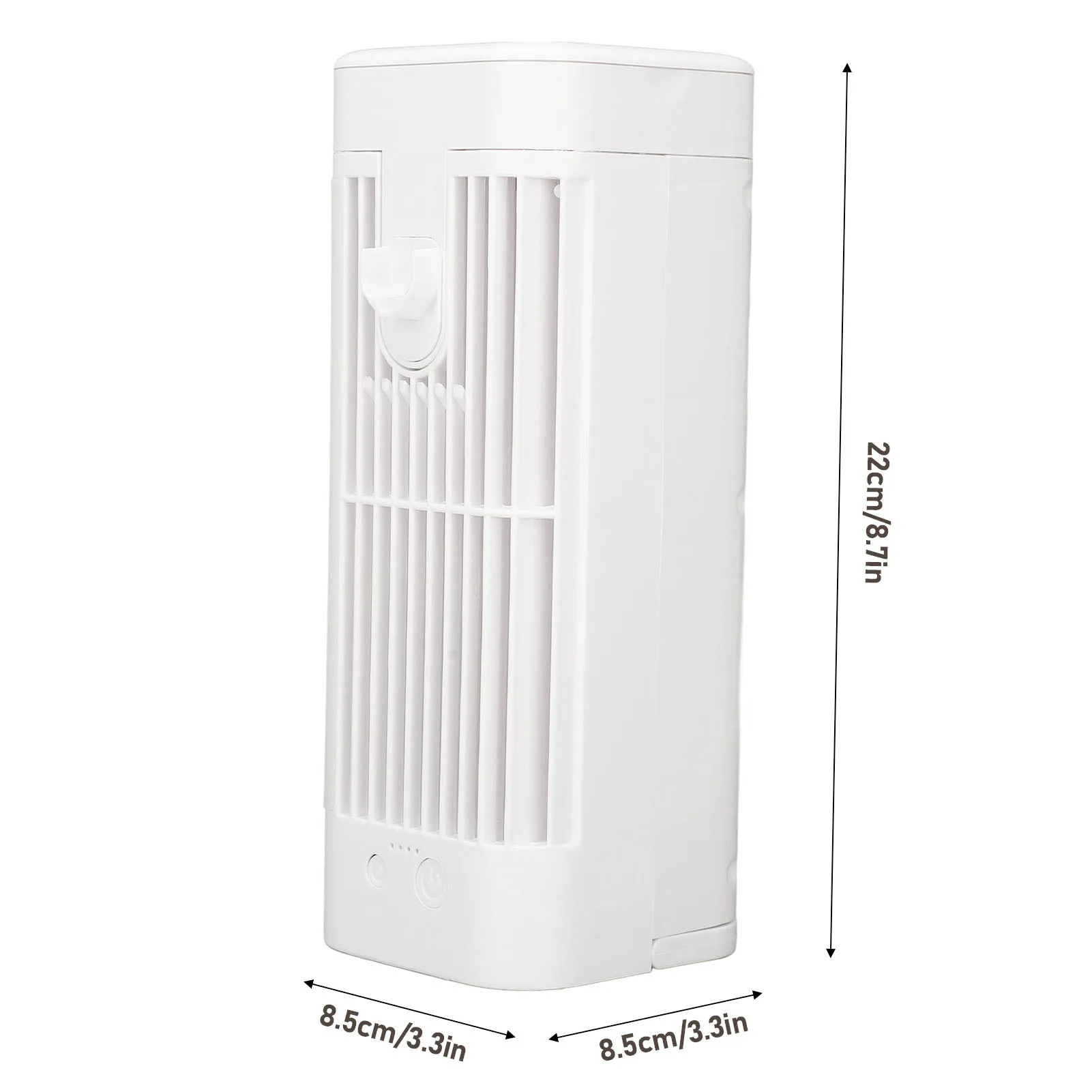 가벼운 USB 플러그가 있는 휴대용 에어컨 3단 듀얼 팬 120mL 대형 물 탱크가 있는 휴대용 미니 공기 냉각기