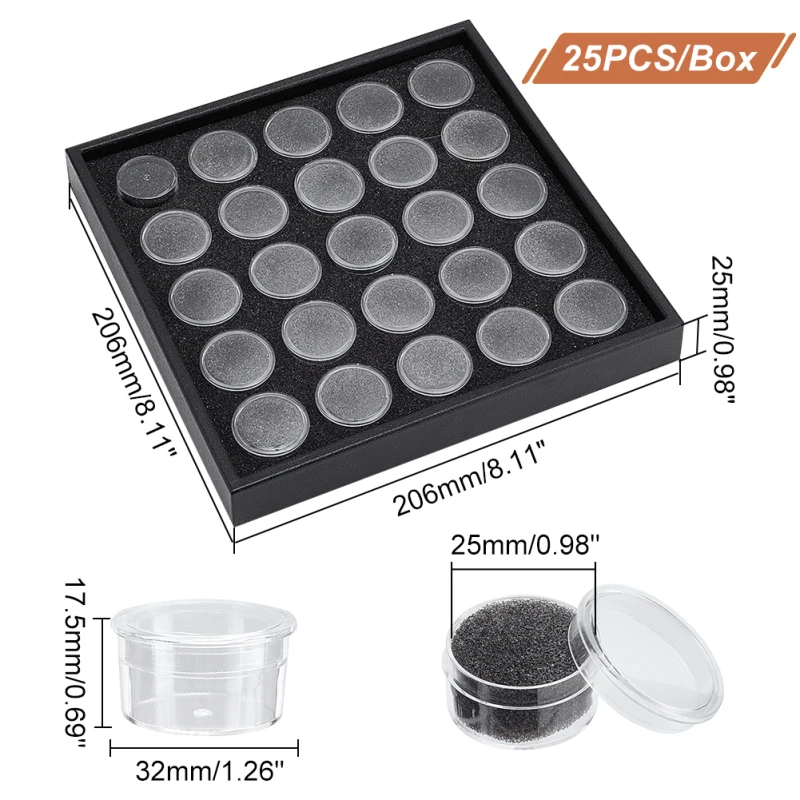 1Set 50 Gem Display Case Diamond Gemstone Storage Box
