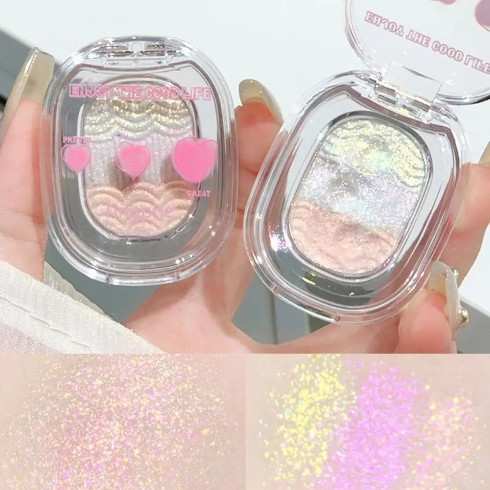 Purê de Batata Destaque Gradiente Sombra, Diamante Face Paleta, Maquiagem Em Pó, Glitter, Iluminar Contorno, Crystal Highlight, M4J7, 1Pc