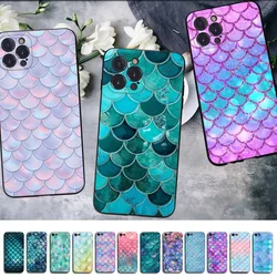 Mermaid Scale Phone Case for iPhone 15 8 7 6 6S Plus X SE 2020 XR XS 14 11 12 13 Mini Pro Max Mobile Case