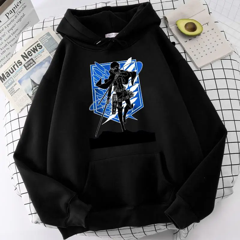 Attack on Titan Yeager Eren Anime Graphic Printed Hooded Plus Size Hoodie Men Women Sweatshirts Harajuku Unisex Streetwear