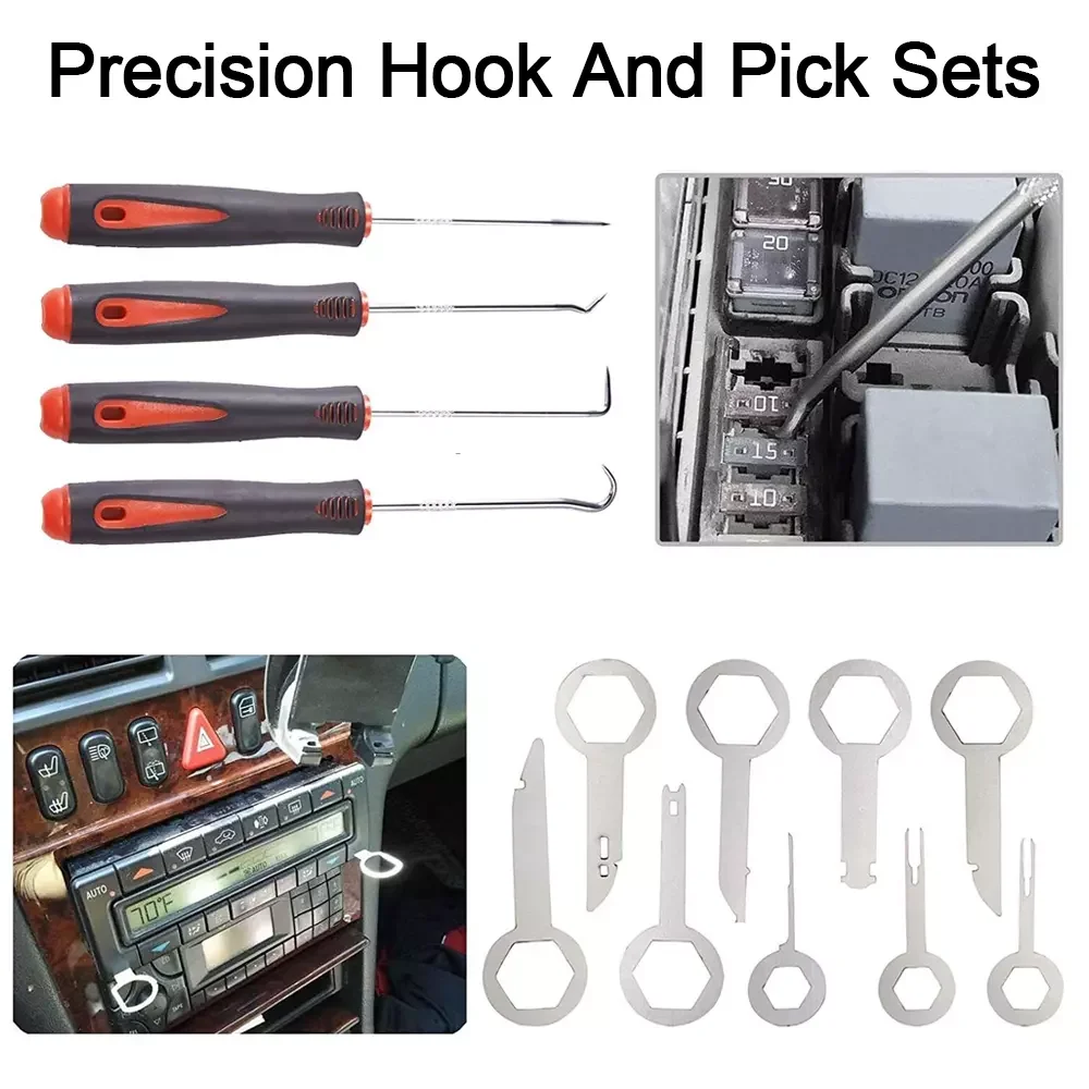 [UK Stock] 238pc Wrench Driver Tools Car Audio Repair Tool Trimming Clamps Hand tool Car Interior Disassembly Kit Removal Tool