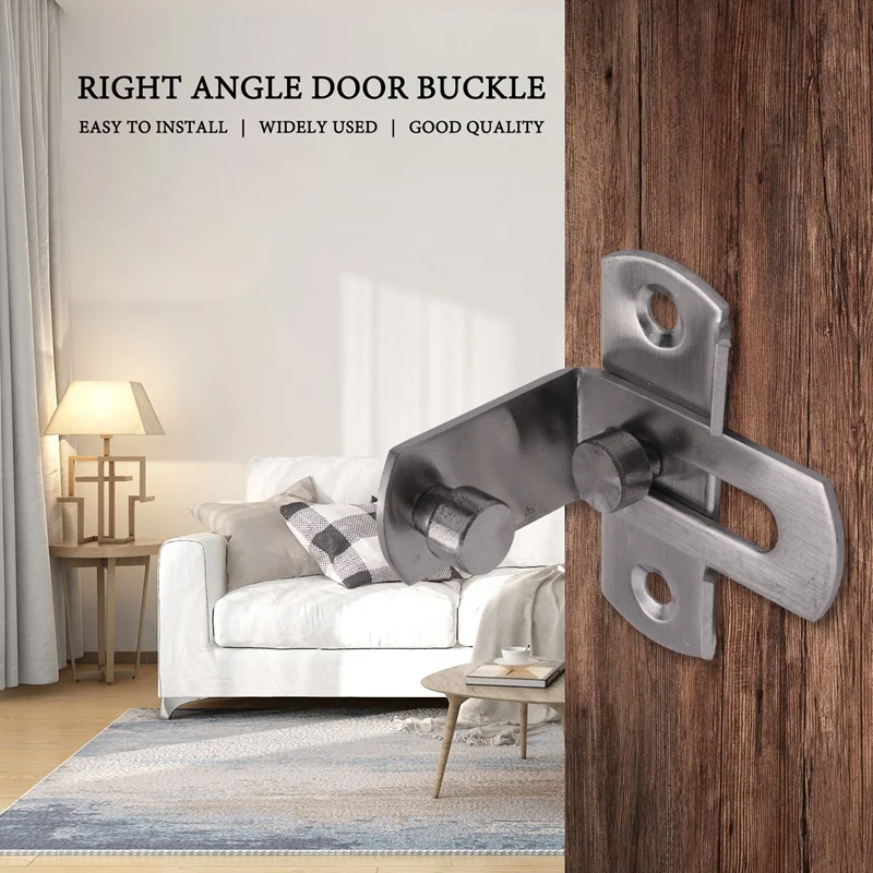 Лучшие предложения 2 шт. 90-градусный угловой дверной защелка, засов, гибочная защелка, пряжка, болт, болт раздвижного замка для дверей и окон