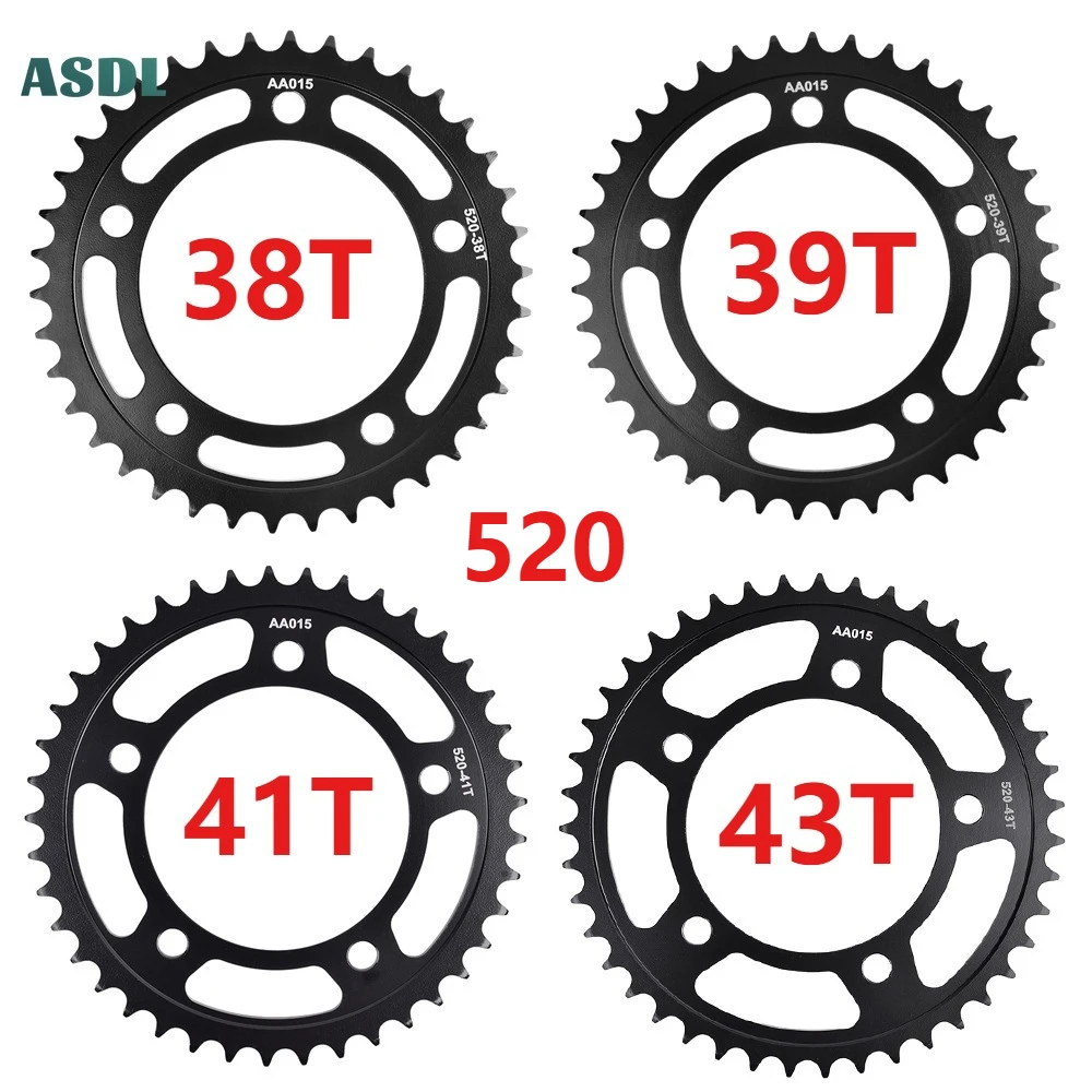 

520 38T 39T 41T 43T Carburized Steel Rear Sprocket for Honda 750 Adv NSS750 Forza CT700 NC700 NC750 CB500 CBR500 750 X-Adv