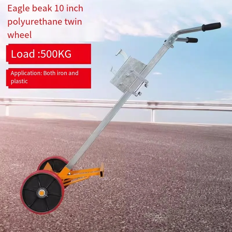 10 Inch Double Wheel Eagle Type Oil Bucket Truck with 500kg Capacity Dual Purpose Steel Plastic Bucket Trolley OEM Customizable