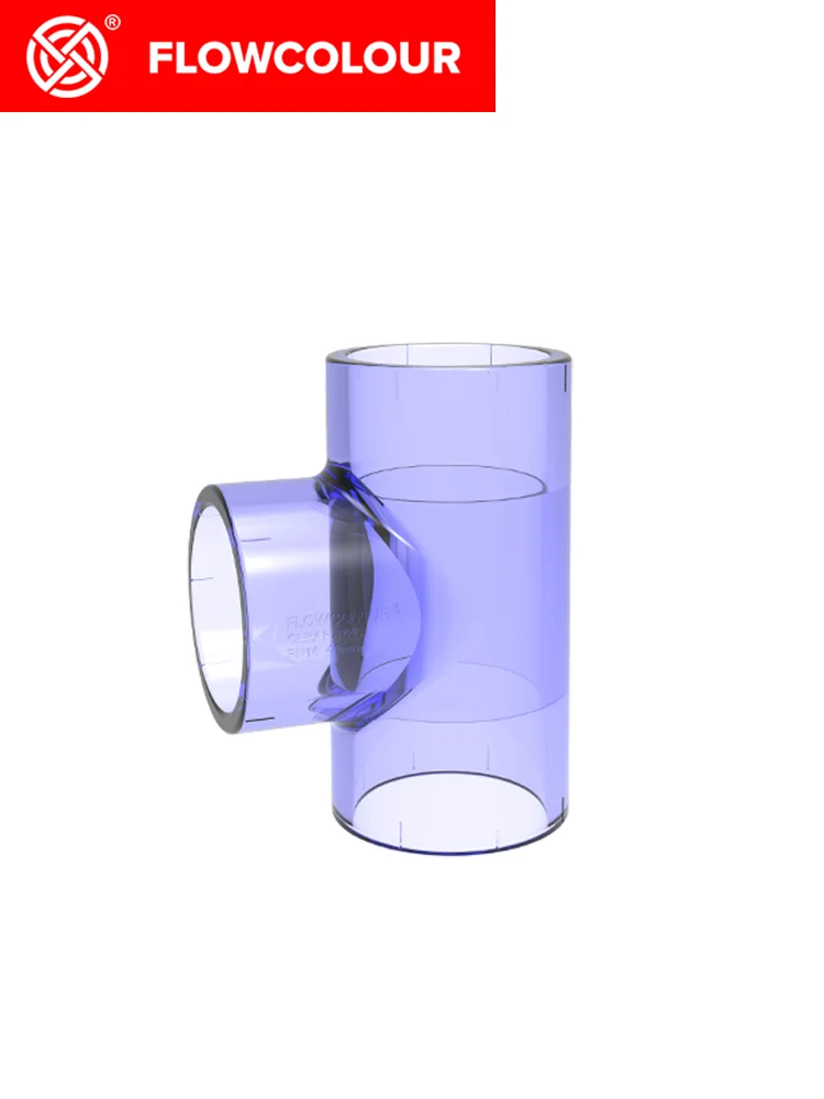 

Flow Colour Aquarium Optical-Grade Clear PVC Tee UPVC DN10/50 industrial Standards Deposition for Marine Fish Tank Coral Reef