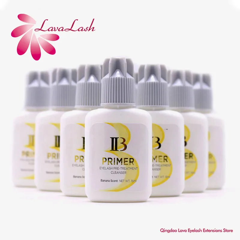 

10 бутылок IBeauty Primer, прозрачный клей для наращивания ресниц, корейский оригинал для отдельных ресниц, 15 мл, фиксирующий агент, оптовая продажа накладных ресниц