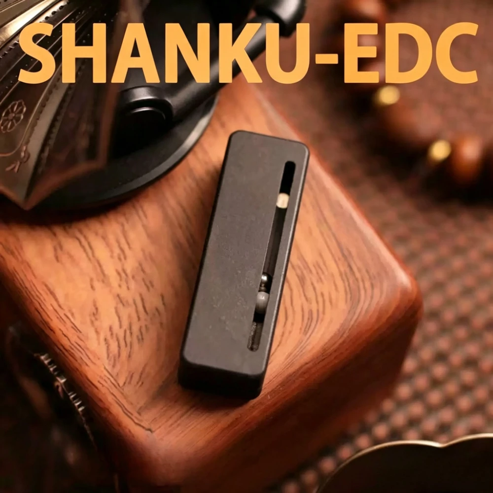 shanku-edc-wooden-mechanical-track-metal-buckyball-push-fingertip-card-decompression-toy
