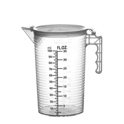 100/2000/5000ML Graduated Measuring Cup Capacity Scale Laboratory Beaker Clear with Lid Transparent Mixing Cup Kitchen Baking