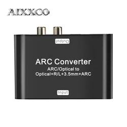 AIXXCO 192Khz ARC Audio Return Extractor HDMI-compatible  DAC Converter SPDIF Optical to Optical 3.5mm L/R Stero Audio Extractor