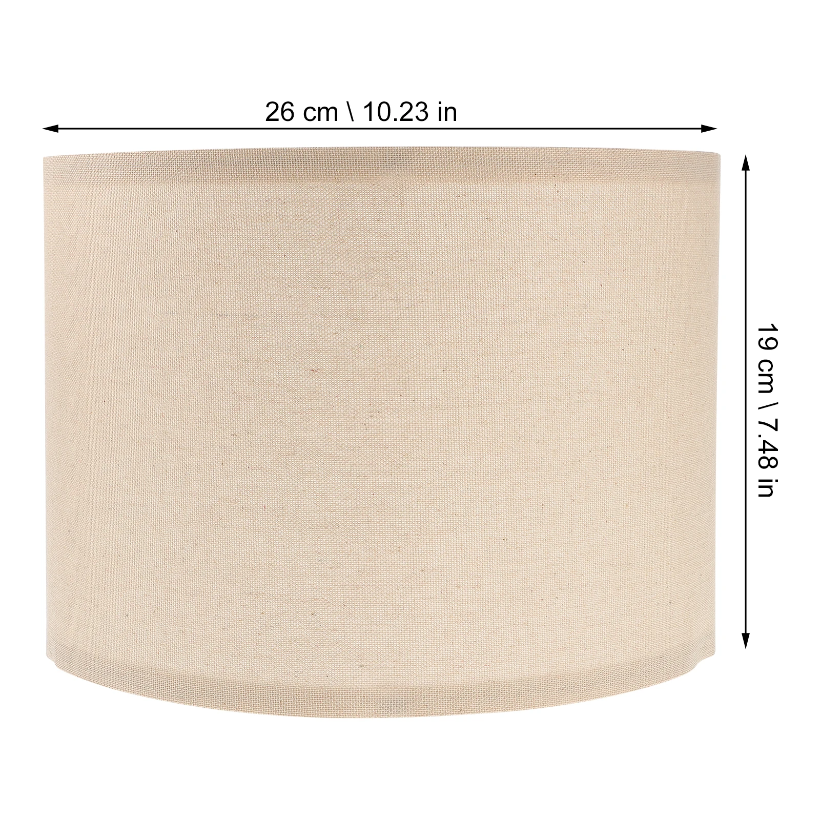

2 Pcs Linen Lampshade Cloth Fabric Table Desk Bedside Shades 260x190MM Beige Grey Durable Home Bar Restaurant Lighting