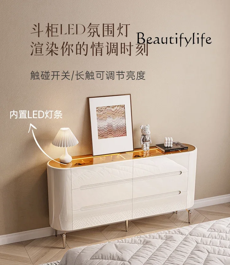 

S Ультратонкий шкаф-ведро для спальни, прикроватная тумбочка, встроенное настенное хранилище с замком, современный французский шкаф для хранения ювелирных изделий